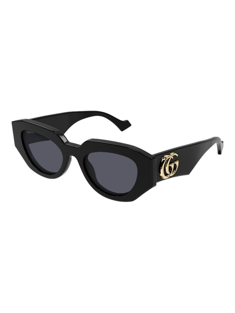 New Gucci Women's Sunglasses Black Square Grey Lens Acetate Frame GG1421S 001 51